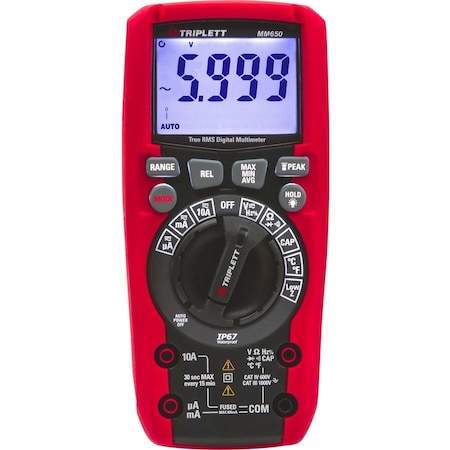 Triplett Multimeter CAT IV TRMS w/Lo Z Backlit MM650