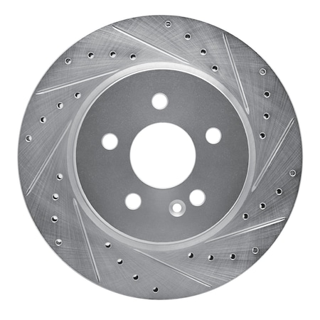 Dynamic Friction Co DFC Brake Rotor - Drilled and Slotted - Silver 631-63122R