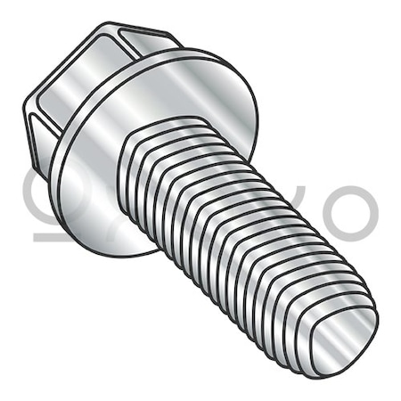 Oxoxo M5-0.8X25 Din 7500D Metric Unslot Hexwasher Thread Roll Screw Full Thd 18 8 S/S Pass Wax, 1750PK 513847