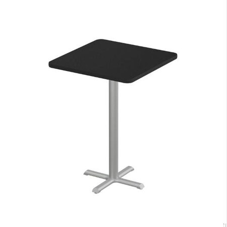 Correll Square Cafe Table, 36 in W, 36 in L, 42 in H, Particleboard Top, Black Granite SXB36S-07-98-09