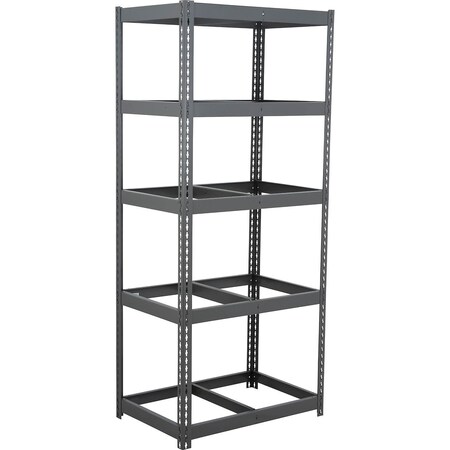 Global Industrial 5 Shelf, Heavy Duty Boltless Shelving, Starter, 36"W x 12"D x 60"H, No Deck 255412