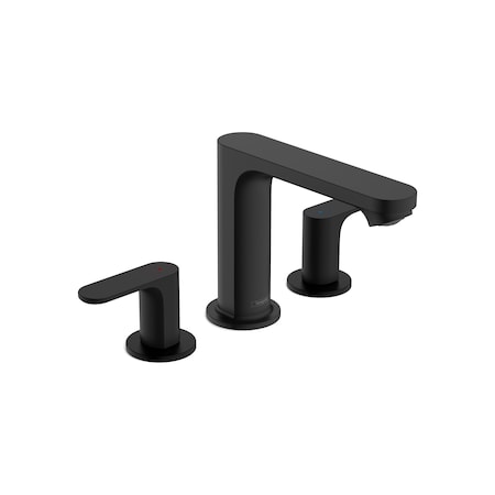 Hansgrohe Rebris S Widespread Faucet 110 with Pop-Up Drain, 1.2 GPM in Matte Black 72530671