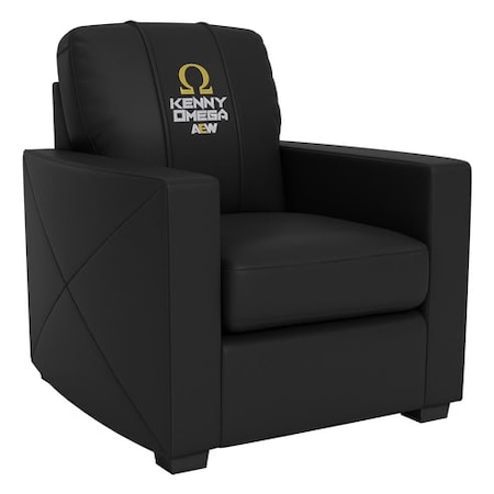 Dreamseat Silver Club Chair with AEW Kenny Omega Logo XZ7759002CHCDBK-PSAEW0012