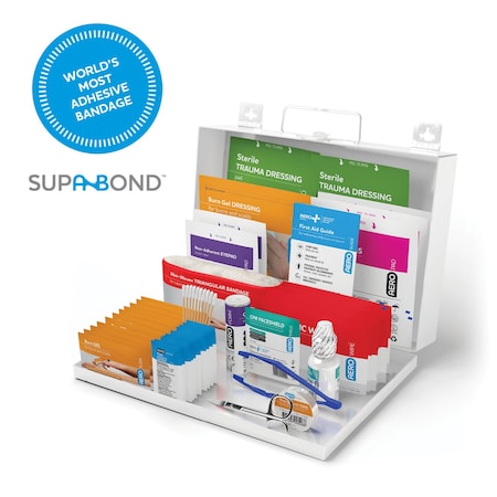 Aero Healthcare SUREFILL25 Series All Purpose First Aid Kit, Metal Case AK25T