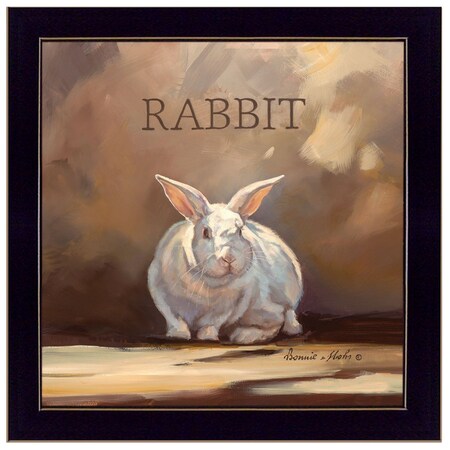 Homeroots Ruby the Rabbit Black Framed Print Wall Art 415341