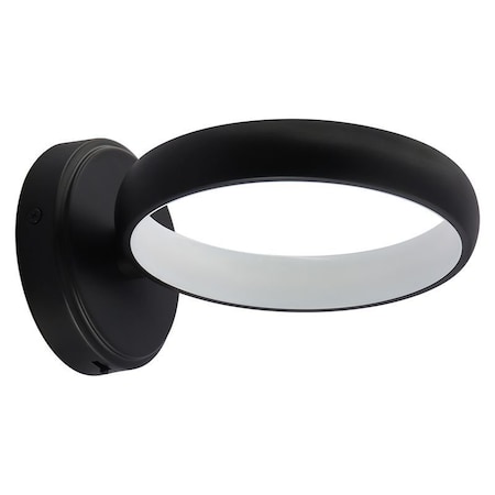 Westgate 8in HOLLOW CIRCLE WALL SCONCE10W 500LM DIM BLK, 27K/30K/35K/40K/50K, White SCRH-WS-BK