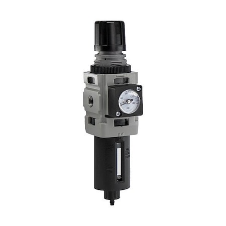 Wilkerson Filter/Regulator, Aluminum, Manual Drain B08-02-FKG0B