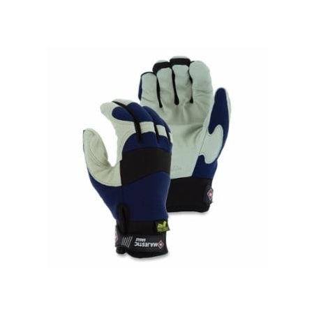 Majestic Winter Lined Thinsulate White Eagle Goatskin Mechanics Gloves, Goatskin/Neoprene, 9/Medium, 12PK 472-2153T/9