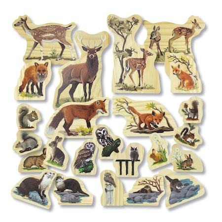 Yellow Door Woodland Animal Families Wooden Characters YD0202