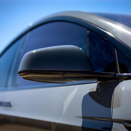 Tesbros PROTECTIVE FILM To Remove Exterior Chrome Trims Satin Black Vinyl With 2 Sets Of Each Window Trim TB-CDX-STNBLK