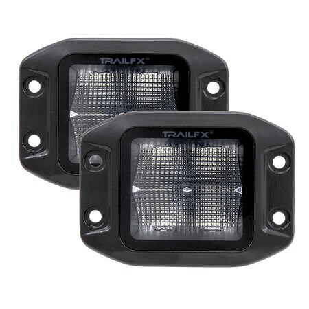 Trailfx LED Driving-Fog Light, 4 Clear High Intensity LED 10 Watt Bulbs 2X2FMBKF2