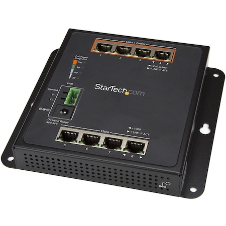 Startech.Com Industrial 8 Port Gigabit PoE Switch 30W IES81GPOEW