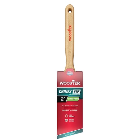 Wooster 2" Angle Sash Soft, Chinex FTP Bristle, Paint Brush, Wood Handle 4410-2