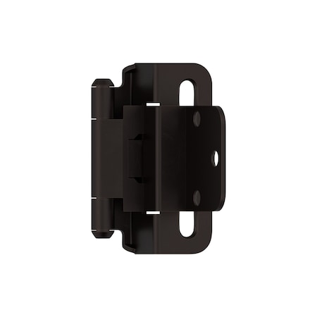 Amerock 3/8in 10 mm Inset Self-Closing, Partial Wrap Oil-Rubbed Bronze Hinge - 1 Pair BPR7565ORB