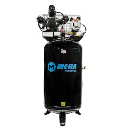 Mega Compressor 80 Gal. 5 HP 175 PSI Electric Upright Air Compressor MP-6580V2