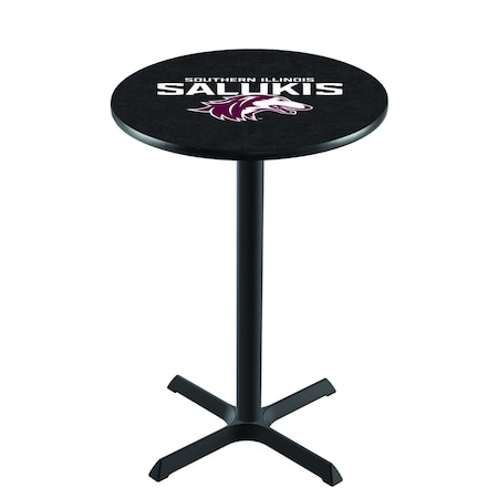 Holland Bar Stool Co 36" Blk Wrinkle Southern Illinois Pub Table, 36" dia. Top L211B3636SouIll