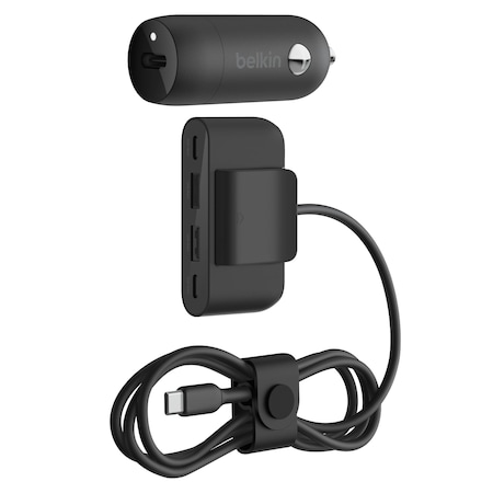 Belkin 30w Pd Car Charger With 4 Port Power Extender 2m, Black CCA004tt2MBK-B7