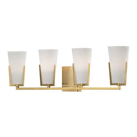 Hudson Valley Lighting Upton 4 Light Bath And Vanity 26.25 In. Aged Brass 1804-AGB