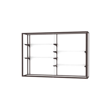 Ghent Champion Wall Case Display 72x48x16, White, Bronze 2040-6-WB-BZ