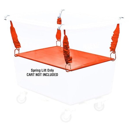 Royal Basket Trucks Poly Spring Lift, 37 1/2" L, 25" W, Orange G18-OOX-LPN