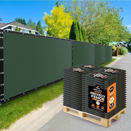 Xpose Safety Privacy Fence Screen 6ft x 50ft, Green, 36PK PS-650G-HP36-X