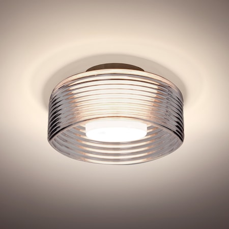 Besa Lighting Belu Ceiling, Smoke Shade, Bronze Finish, 1x5W LED BELUSMC-LED-BR
