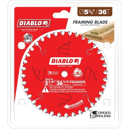 Diablo 5-3/8'' 36-Tooth Finish Circular Saw Blade D0536X