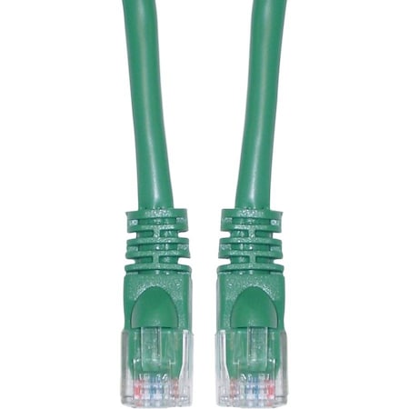 Cable Wholesale Cat5e Green Copper Ethernet Patch Cable, Snagless/Molded Boot, POE Compliant, 10 foot 10X6-05110