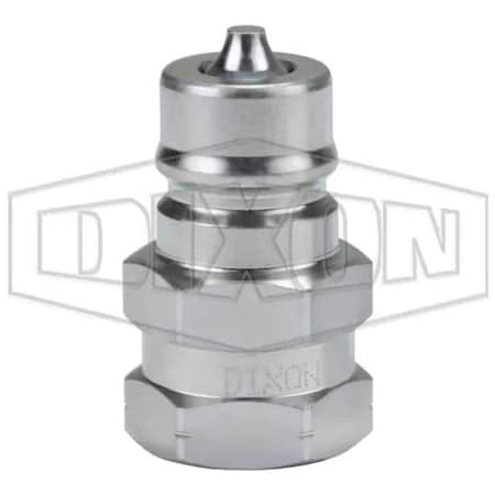 Dixon DQC K Interchange Female Plug, 9/16-18 Nominal, Female O-Ring Boss End Style, Steel K3OF3