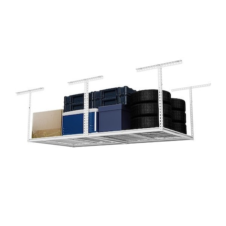 Zoro Select Garage Storage Racks, Steel, 46 1/2" D AT-OH48PRO-WH
