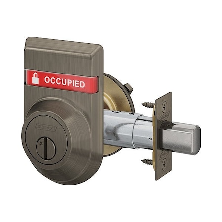 Schlage Deadbolt Locks, Cylindrical, 1 in Throw L B572 613 OS-OCC