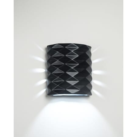 Luxury Lighting Jaken 9.75 in Tall Ceramic Outdoor Wall Light, Matte Black Paint Finish, 2PK (2) ADA-209-S06-MBP-ud-7