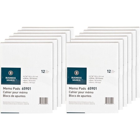Business Source Writing Pad, Top, White, PK12 BSN65901CT