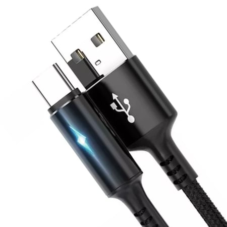 Sanoxy Super Speed USB 3.0 (Type-C to USB) Data & Sync Charger Charging Cable Braided Black  (6 ft) SNX-LDR-U2119-1102
