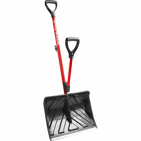 Snow Joe Snow Shovel, 18" W x Poly Blade, Poly Handle SJ-SHLV01-RED