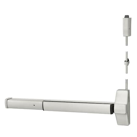 Corbin Russwin Surface Vertical Rod Exit Device, Less Bottom Rod, 48in, Satin Stainless Steel ED5470 630 W048 M55