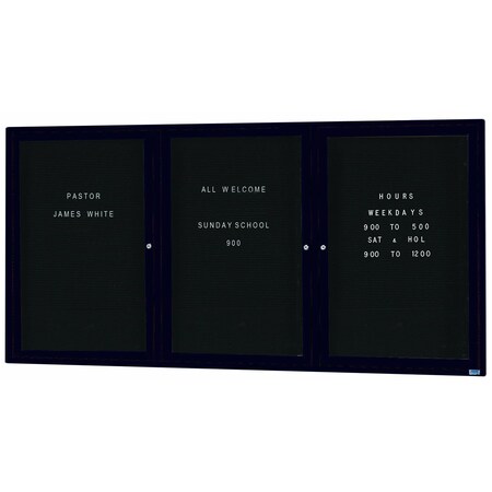 Aarco Illuminated Outdoor Enclosed Directory w/ Al Frame, Bronze Anodized, 36''Hx72''W OADC3672-3IBA