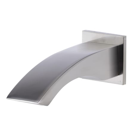 Alfi Brand Brushed Nickel Curved WallMount Tub Filler Bathroom Spout AB3301-BN
