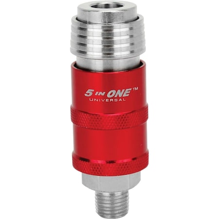 Milton 0.25 in. NPT Universal Safety Exhaust Quick-Connect Industrial Coupler MIL-S-1751