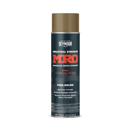 Seymour Midwest MRO Industrial High-Solids Spray Paint, Cummins Beige, 16 oz 6201447-1