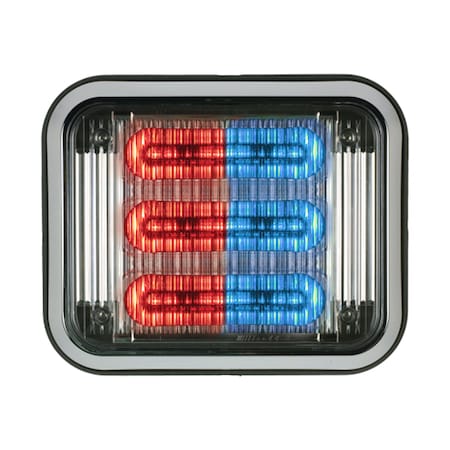 Code 3 LED PrizmIi With Bezel, Clear Lens, R/B, 7"X9" 7912CRBBZ-75