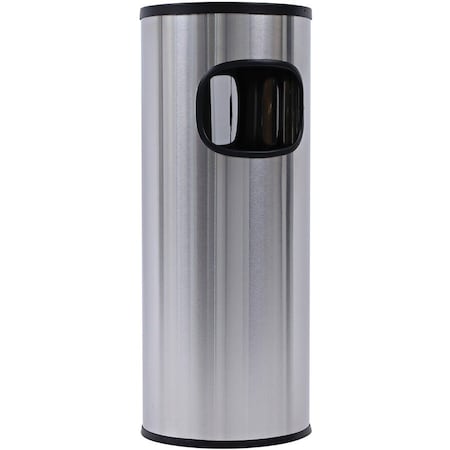 Genuine Joe Fire-Safe Ashtray Receptacle - 3-Gallon - Stainless Steel - 1 Each GJO58883