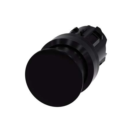 Siemens Mushroom pushbutton, 22 mm, round, plastic, black, 30 mm 3SU1000-1AD10-0AA0-ZY13