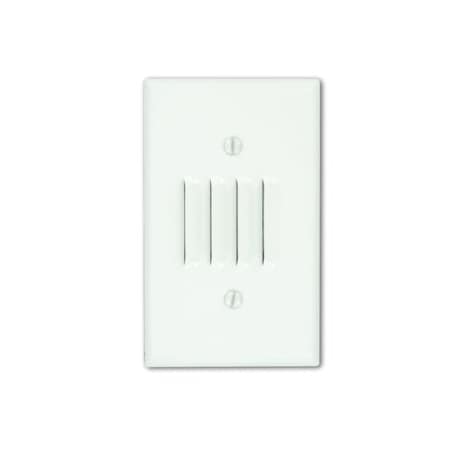 Leviton Louvre Wallplate, Standard Size, Gang 1, White 88079