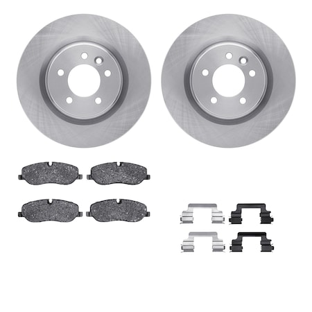 Dynamic Friction Co DFC Rotors with EURO 5000 Ceramic Brake Pads includes Hardware 6612-11023