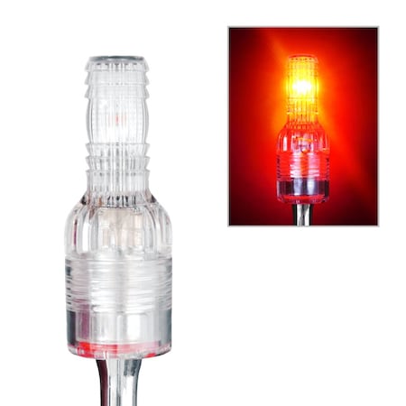 Safetywhips Warning Whip LED Whip Light, Red, Break Resistant Polycarbonate Plastic, 3.5 Length SC3-R