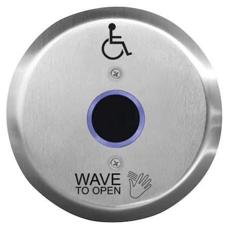 Camden SureWave CM-331 Series Touchless Switch, 1in to 28in Range, 1 Relay, Round 6in Stainless Steel Hand CM-331/42R-SGLR