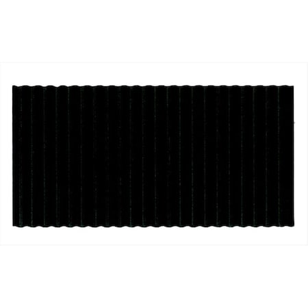 Officespace Fade Resistant Solid Color Corrugated Paper Roll, Black OF1204847