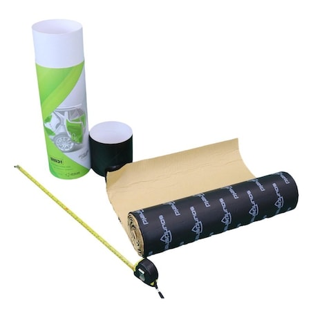 Soundshield 11 Sq Feet 3 MM Closed Cell Acoustic Foam 1.5 MM Butyl Rubber w/Aluminum Foil Core Sound Deadening SSD-1