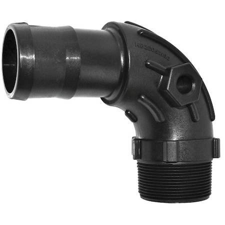 Green Leaf Hose Elbow, 3 in, MNPT x Hose Barb HB300SW90